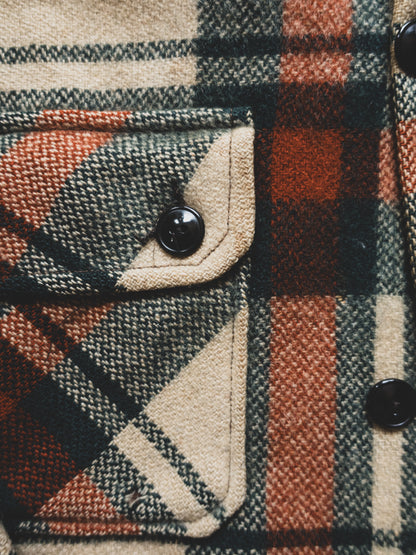 vintage distressed plaid jacket - m/l