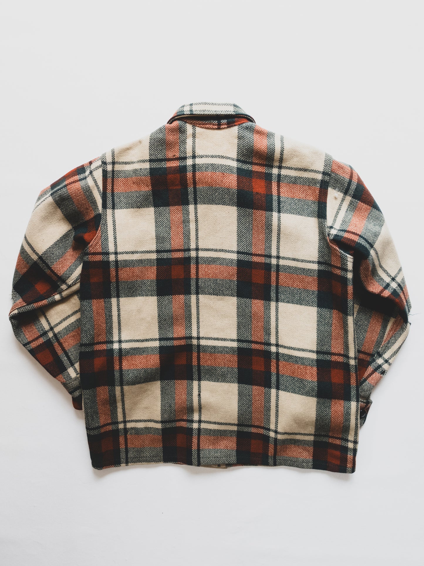 vintage distressed plaid jacket - m/l