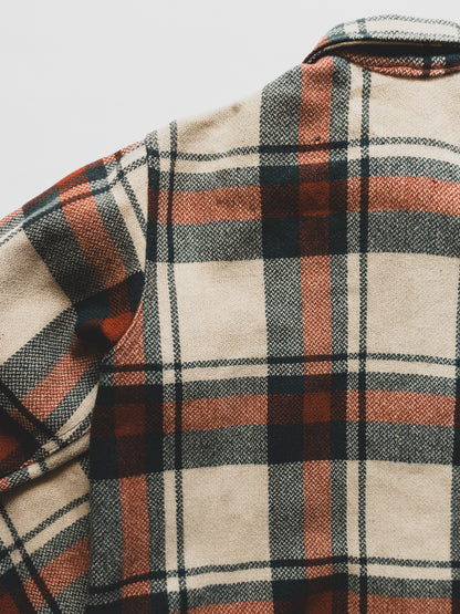 vintage distressed plaid jacket - m/l